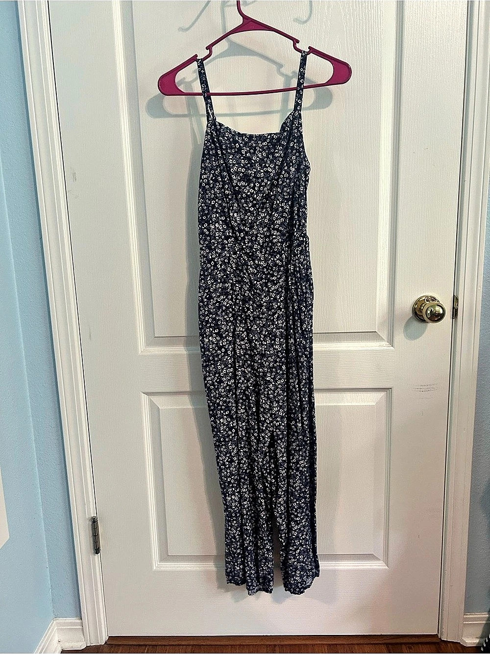 Old Navy Floral Maxi Dress in Blue & Pink Size Medium Like New